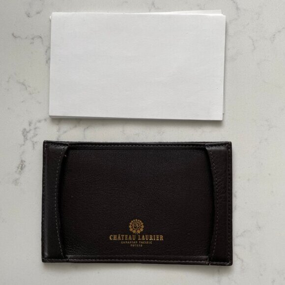 Vintage Luxury Genuine Leather Credit Card Notes Holder Brown Sz OS NWOT - Picture 5 of 8